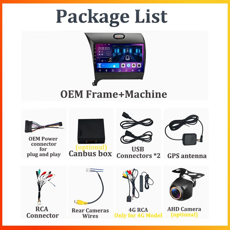 Android 14 For Kia Cerato 3 K3 Forte 2013 - 2017 Car Carplay Radio Touch Screen Smart Intelligent Systems GPS Navigation No 2din
