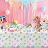 Xigejob Slime Birthday Party Tablecloth Decorations for Kids, Disposable Colorful Splatter Splash Theme Pink Slime Party Supplies Tablecover, 3 Pack,