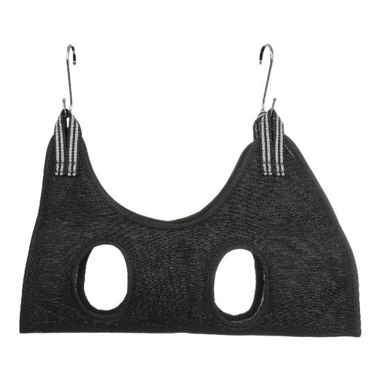 Cat Bathing Bag Mesh Breathable Cat Shower Bag Anti Scratch Adjustable Cat Grooming Bag for Nail Trimming Ear Cleaning Safe Cat Grooming Aid XS чёрный