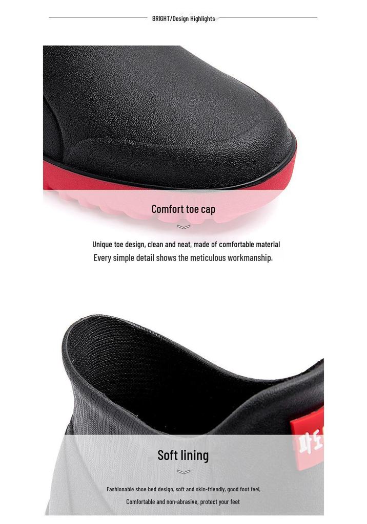 2025 Men's Waterproof Non-Slip Rubber Boots for Outdoors, Fishing, Kitchen, Work, and Construction