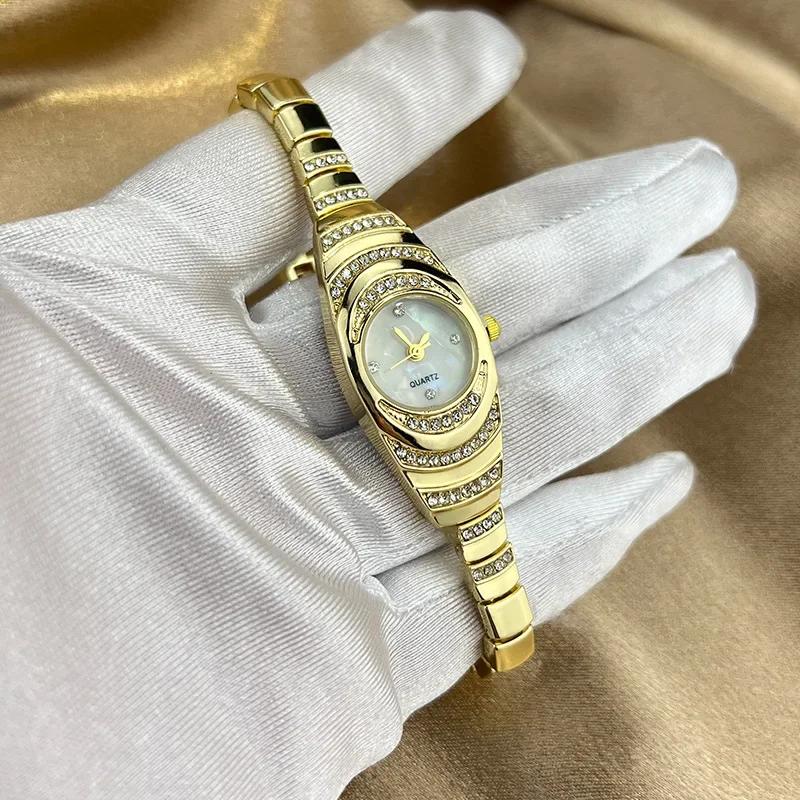 Montres Élégantes pour Femmes Mode Montre à Quartz pour Dames avec Strass Montres Bracelets Reloj Mujer