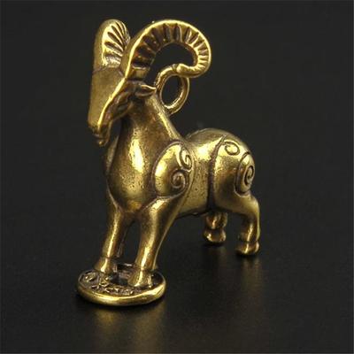 Deer Casting Animal Brass Figurine Abstract Geometric Style Metal Retro Sculpture Home Office Room Desktop Decoration Gift Diy
