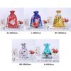5PCS Reusable Christmas Sacks Santa Claus Baking Packaging Christmas Candy Bags Drawstring Bags Cookies Storage