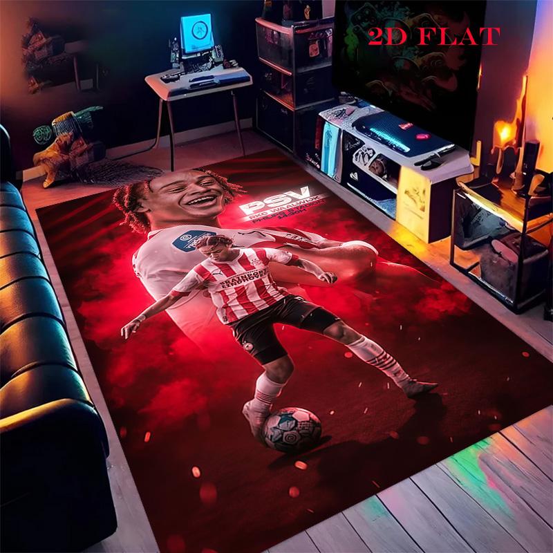 PSV Eindhoven Carpet Rug for Living Room Bedroom Home Sofa Decoration,Kids Play Nonslip Floor Mat