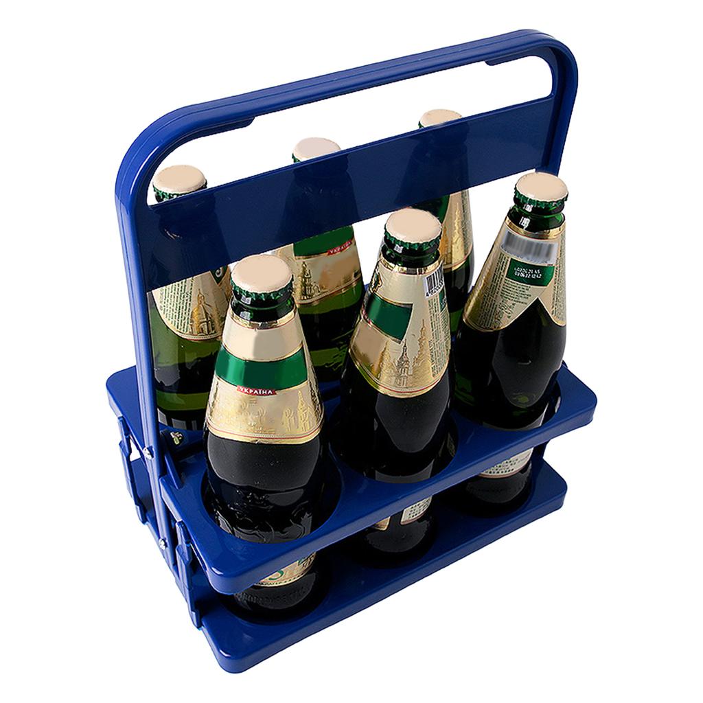 Foldable Plastic Wine Carrier Easy To Carry Wine Basket Beer Tote for Daily Use KTV and Party