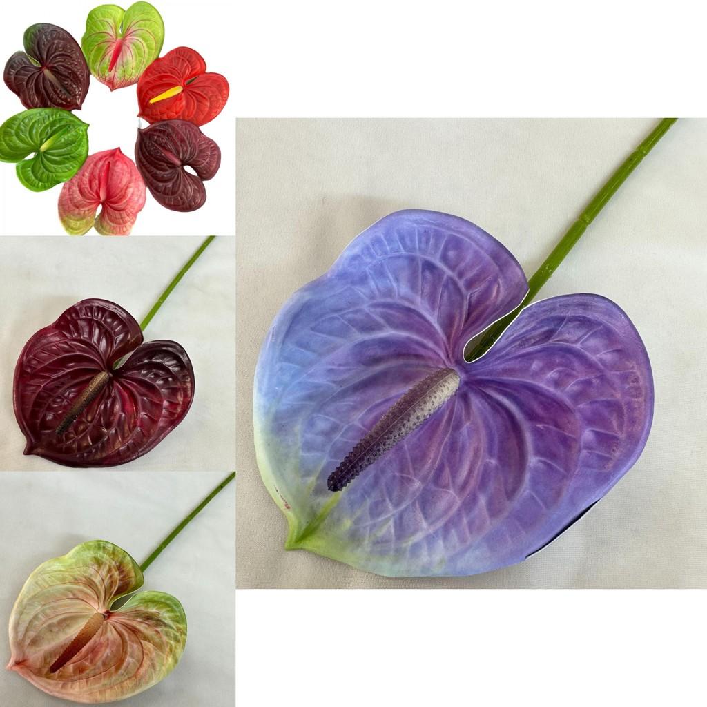 Faux Green And Pink Flower Arrangement For Living Room Wall Art