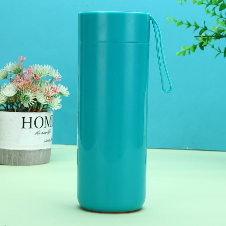 

Новый однотонный стакан в деловом стиле из нержавеющей стали, термос с принтом логотипа, офисные подарочные чашки. 401-500ml зелёный