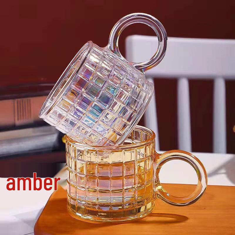 YOLCO Ring Handle Glass Mugs (Set of 5)