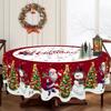 Christmas Tablecloth New Year 2026 Santa Claus Snowman Navidad Table Cover Christmas Party Table Decoration for Home 2026 Gifts