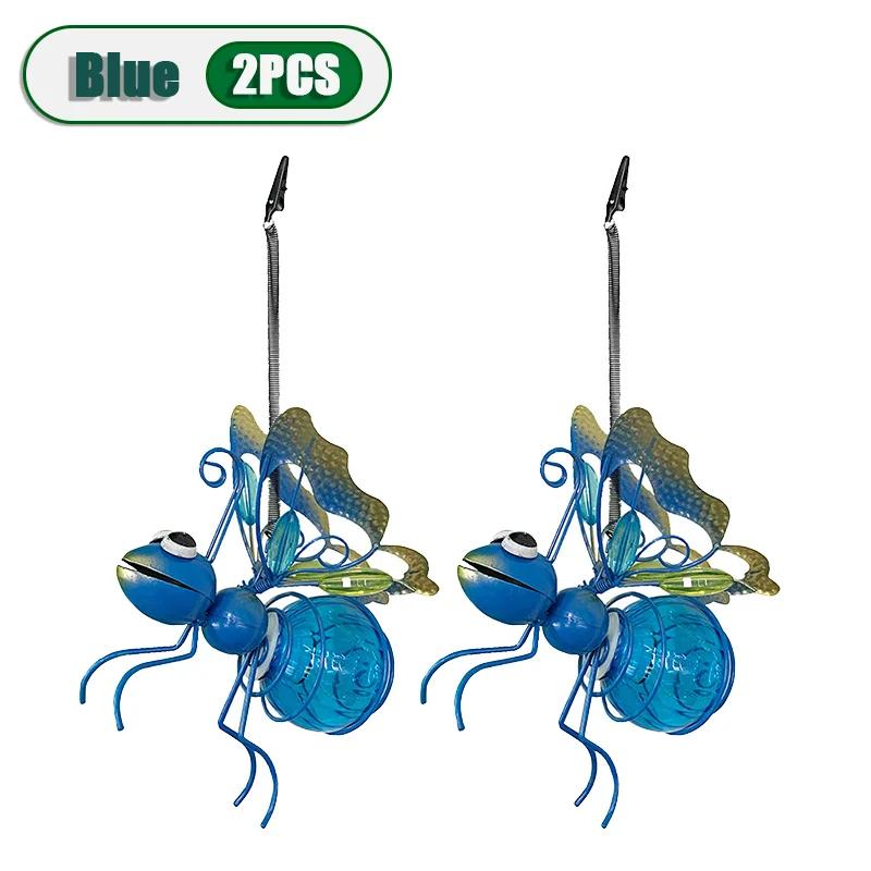 5PCS Solar-Powered Hanging Metal Ladybug Light  Garden Decor  Lady Sculpture with Bouncy Springs Summer Outdoor Art Decorations