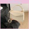 Chic Minimalist Korean Style Handbag In Black Khaki Brown White And Pink Perfect For Everyday Use