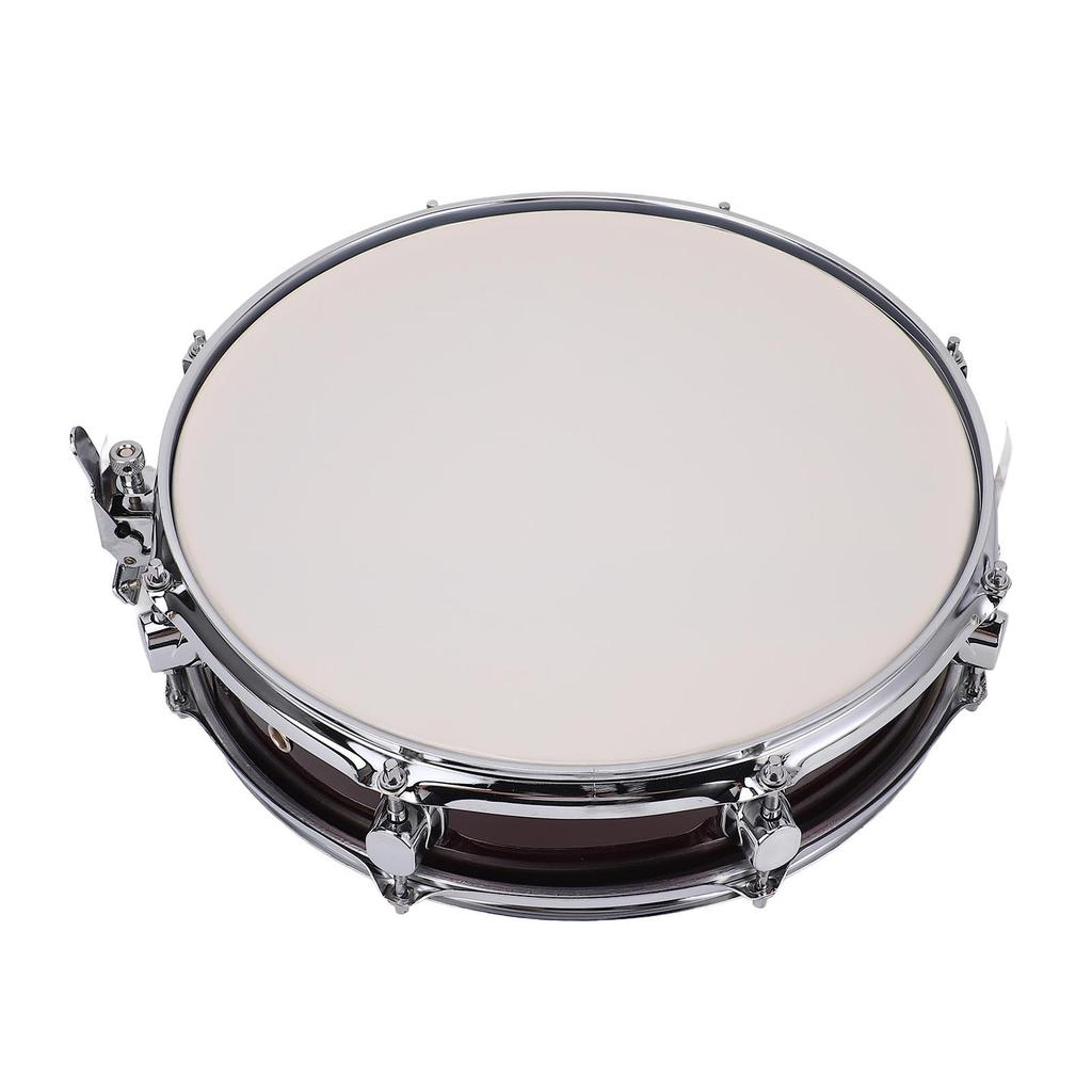 Snare Drum 14 Inch Super Slim Stainless Steel Student Snare Drum with Drumsticks for Practice Performance Wine Red