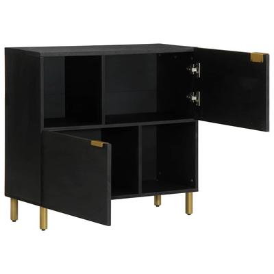 Sideboard Black 80 X 33 X 75 Cm Particleboard