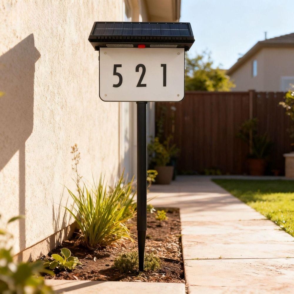 Multifunctional Solar Address Sign Light Waterproof Outdoor Solar Address Light  Outdoor