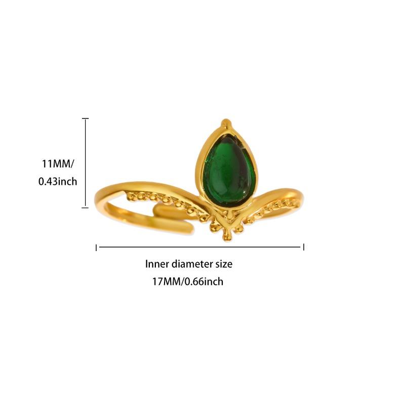 Light luxury zircon pearl heart-shaped ring women's opening adjustable temperament high-end k gold exquisite ring new