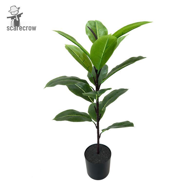 Artificial Rubber Tree: High-End Indoor Decor for Living Room - Large Bionic Plant