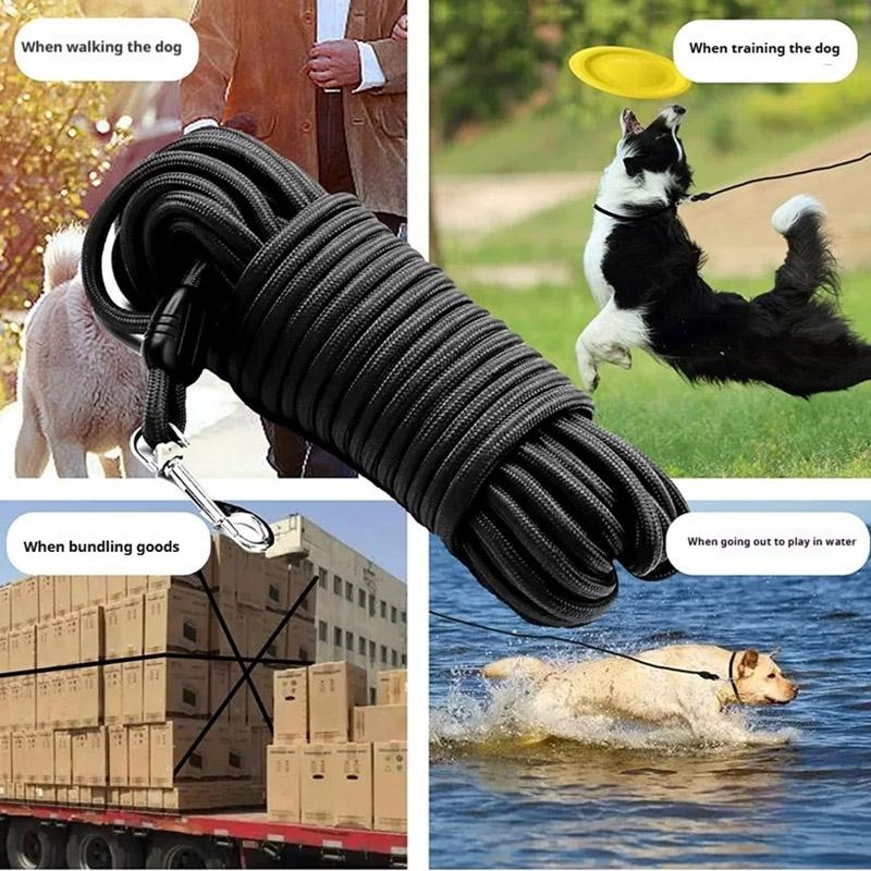 Corda da Traino Lunga 5/10/15/20M per Addestramento e Tracciamento Animali Domestici, Catena per Cani in Nylon Resistente, Adatta per Cani di Taglia Grande e Media