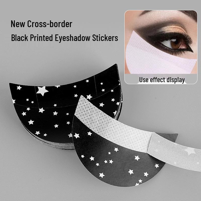 Black Eyeshadow Patches - 50 Non-Woven Makeup Eye Pads for Isolation and Beauty.