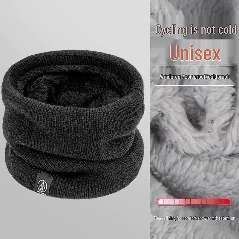 Unisex Winter Fleece-Lined Neck Gaiter: Warm, Windproof Snood for Cycling, Skiing, and Versatile Use
