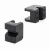 Black Rubber Jack Rubber Pad Durable Wear Resistant Anti Slip Slotted Adapter  Axle Stand Use