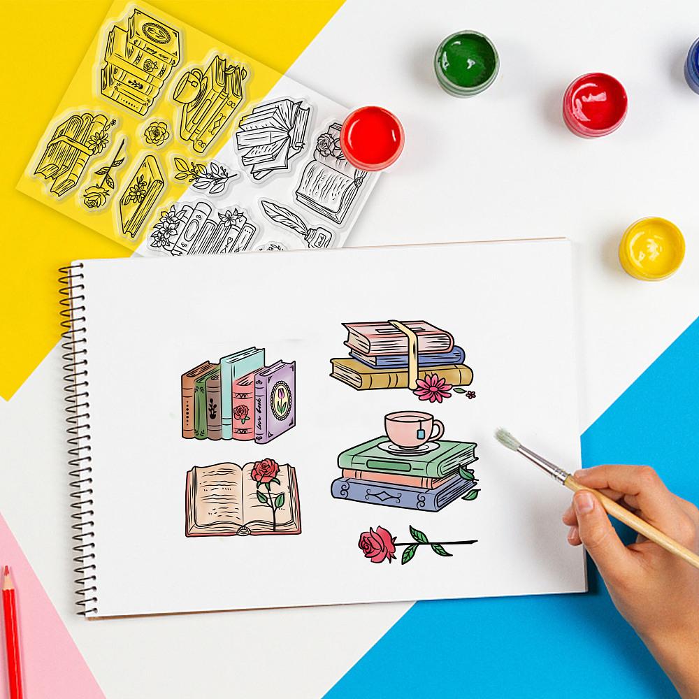 PVC Plastic Stamps for DIY Scrapbooking Photo Album Decorative Cards Making Stamp Sheets Book Pattern 160x110x3mm