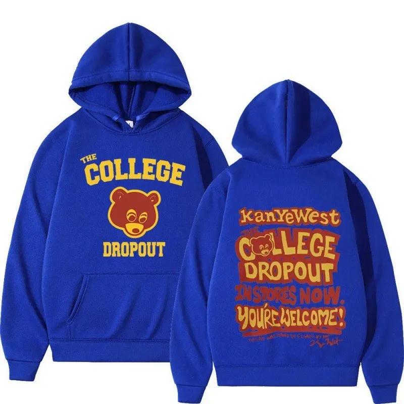 Kanye West College Casual Hoodie Music Fashion Trend Suitable for Both Men and Women Hoodie Autumn and Winter Warm Pullover