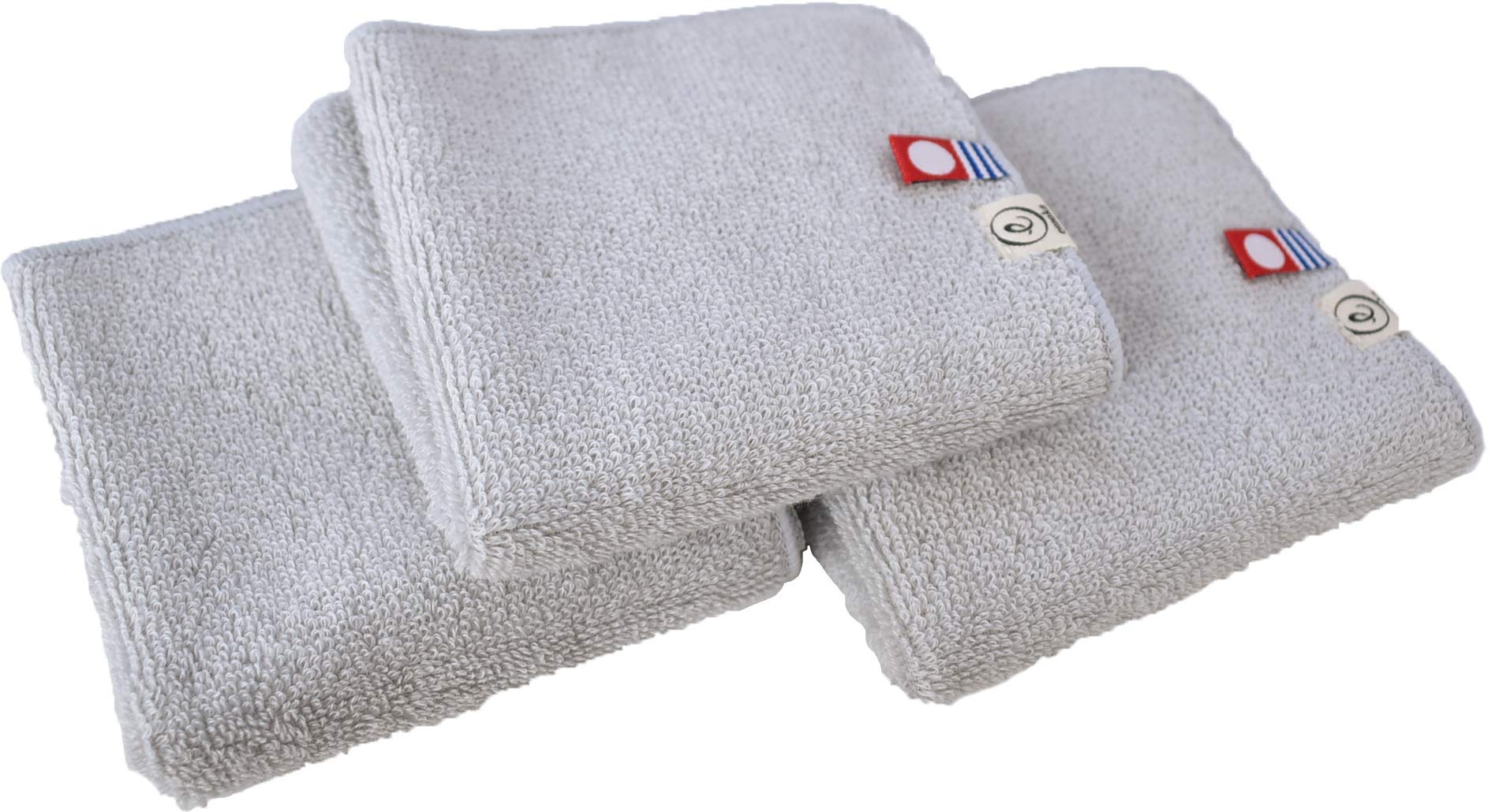 

EMOCA Imabari Towel Just the Right Handkerchief Set of Gray Handkerchiefs, 20, 3, серый