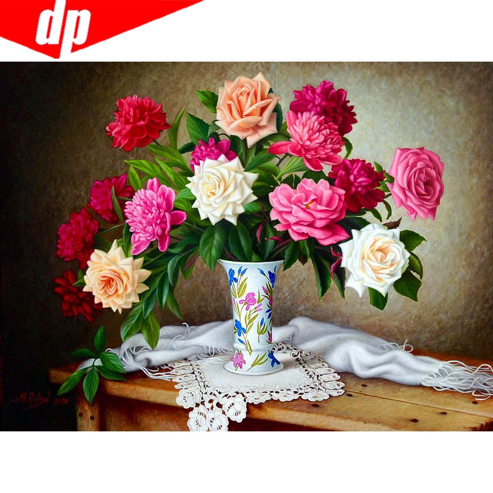5D-Diamantmalerei, Blumen-Strass-Set, komplett quadratisch und rund, Diamantstickerei, Tierlandschaft, Kreuzstich, Mosaik, Winterdekor für Zuhause