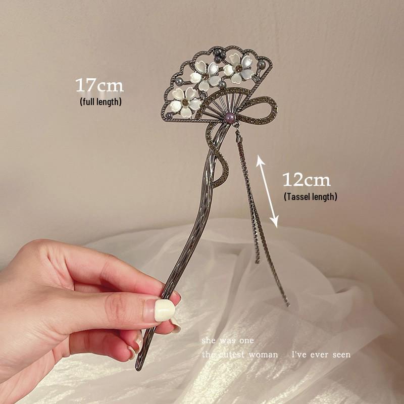 Tassel Flower Hairpin: Elegant Chinese Style Hanfu & Qipao Hair Accessory for Women