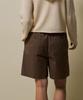 Shine On You Cotton Utility Elastic Waist Half Pants. _ Dark Brown