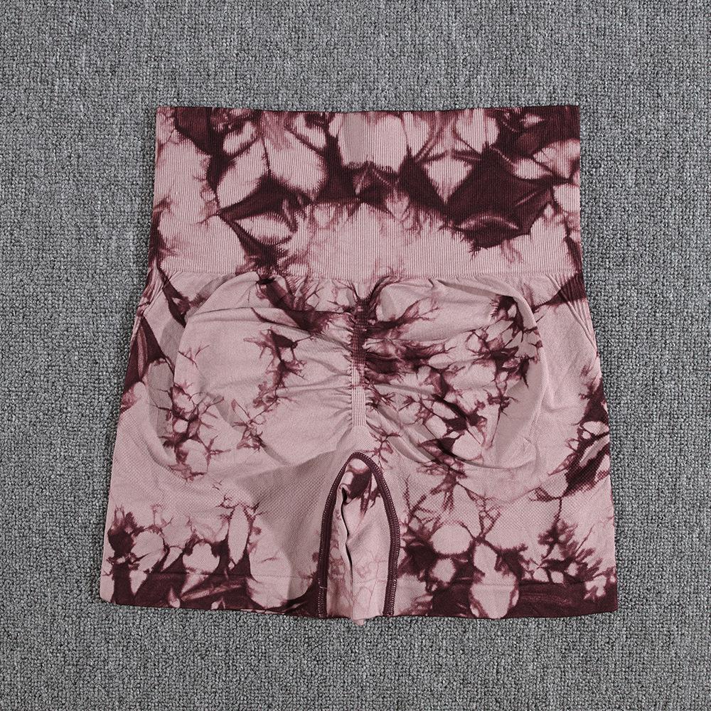 2023 Women's High-Waist Tie-Dye Seamless Butt-Lifting Yoga Pants with Jacquard Design