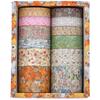 Songdao 12 Rolls Floral Masking Tape Blooming Garden Washi Tape for DIY Crafts Set, Design, Women, Packaging, (Evening Song)
