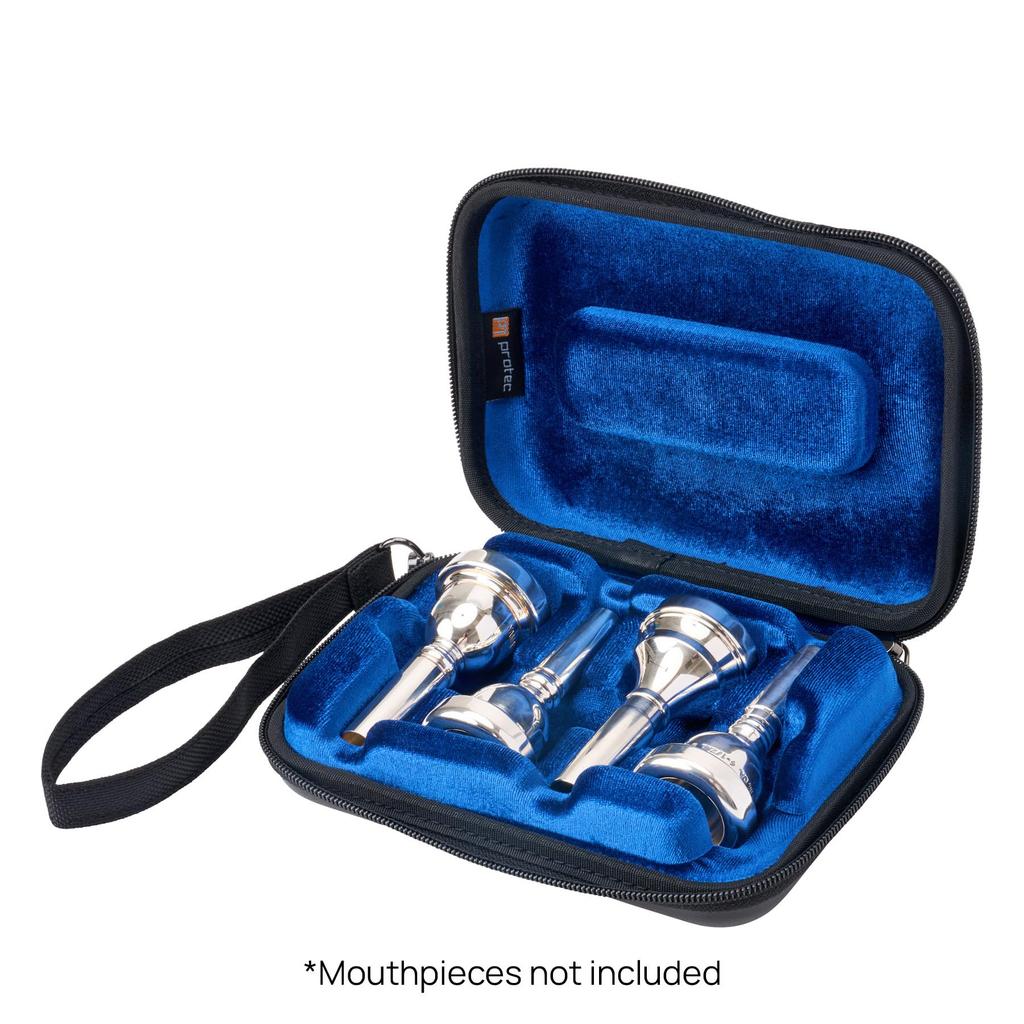 Protec ZIP TromboneEuphonium Mouthpiece Case (4-piece), Black, Model BM222