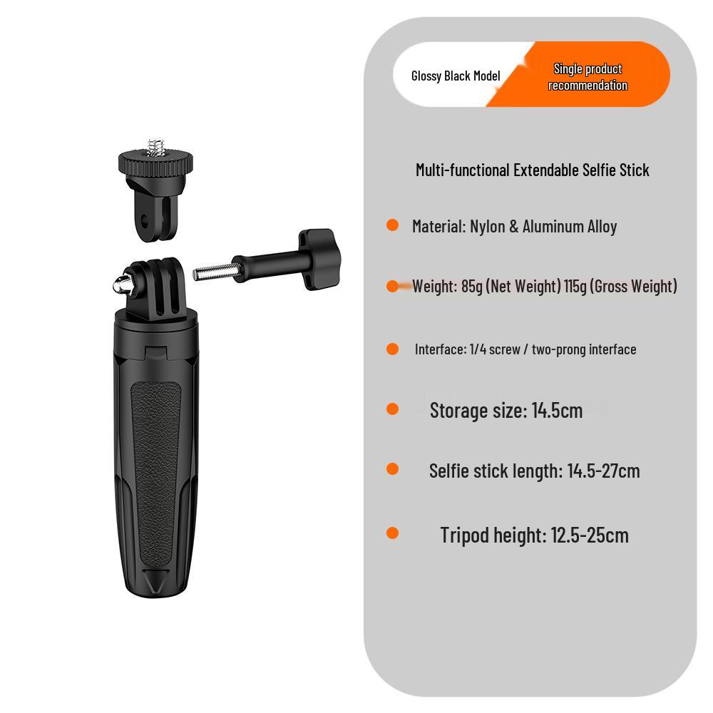 

Portable Retractable Mini Tripod for Phones and Cameras - Ideal for Live Streaming, Photography, and Vlogging чёрный