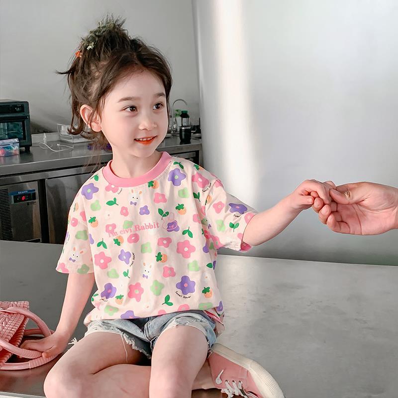 Футболки с короткими рукавами для девочек. Летняя одежда. Детские летние рубашки — фото 5