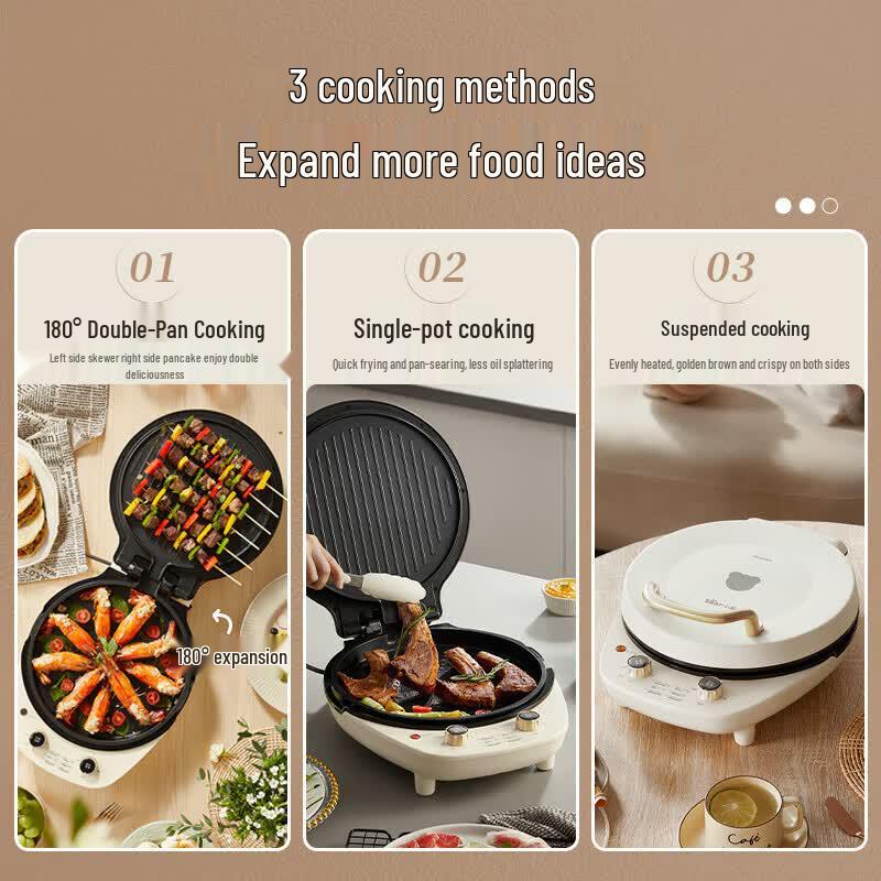 Bear Electric Griddle with Deep Detachable Pans CN plug (adapter included)