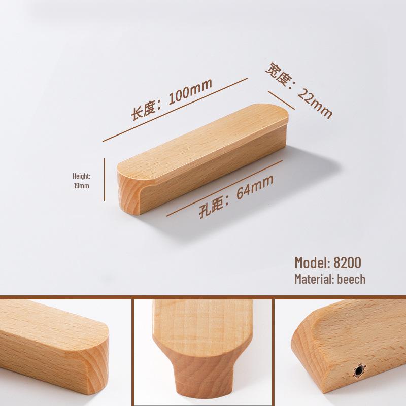 Solid Wood Cartoon Drawer Pull Knob for Children's Room