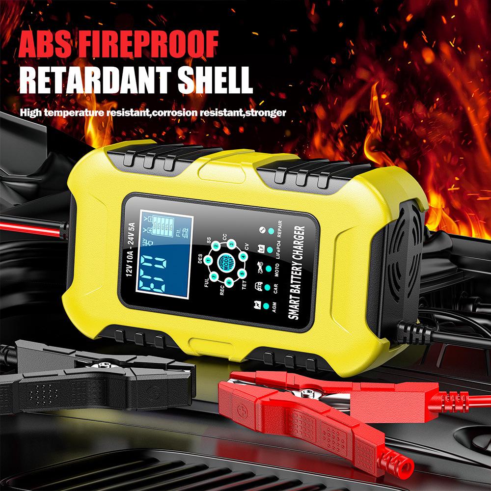 Intelligentes Ladegerät für 12V/24V Eisen-Lithium, GEL, Blei-Säure, AGM, LiFePo4 Motorrad- und Autobatterien