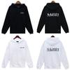 Amri Design Unisex Hooded Sweatshirt with Letter Print - Trendy European & American High Street Style