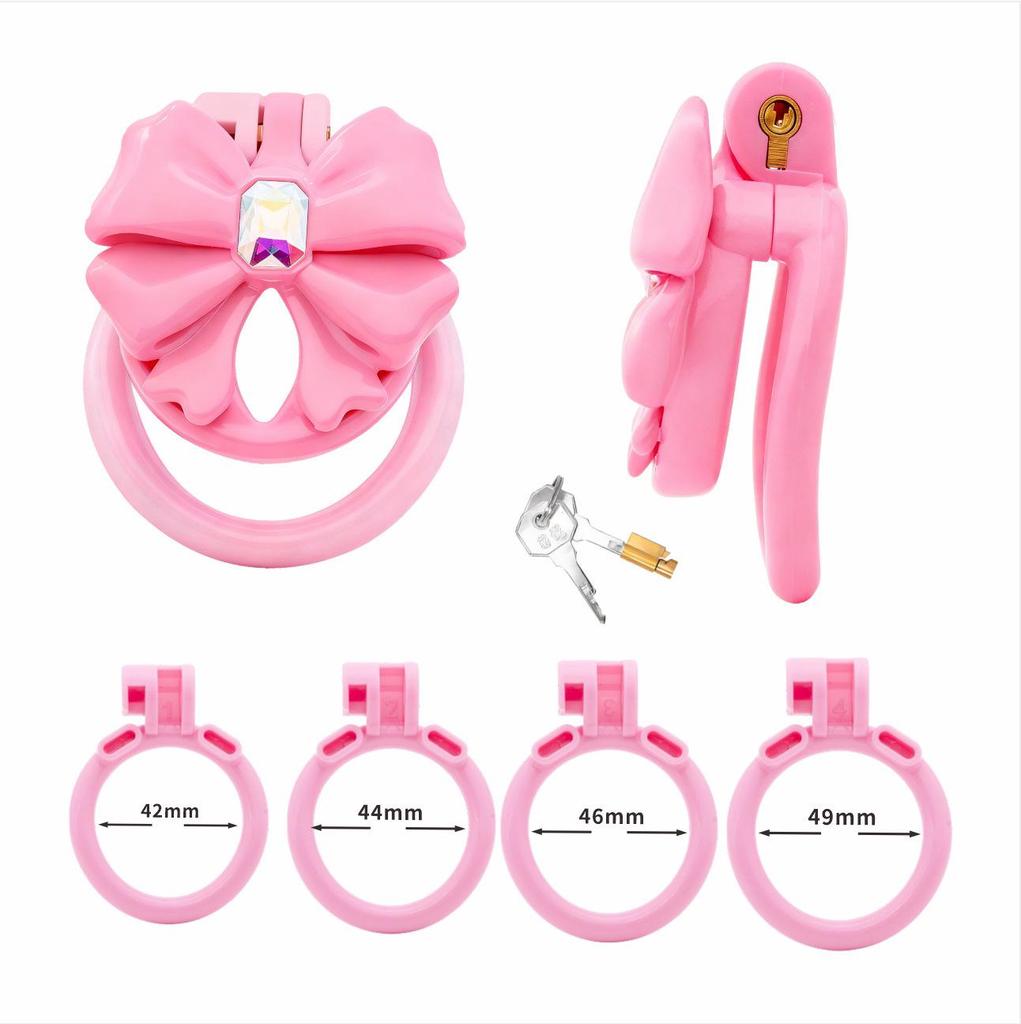 Chrysanthemum Bow Chastity Lock: Male Flat Lock and Restraint for TS Training