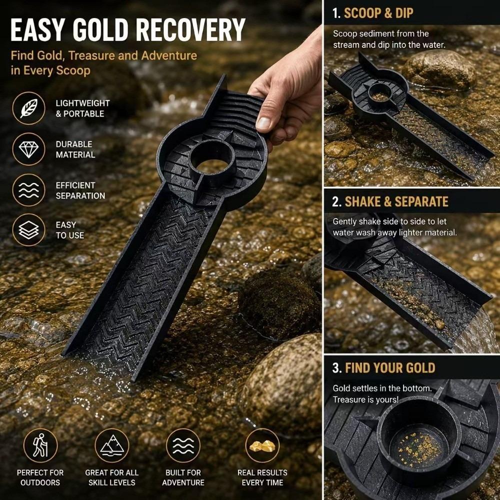 Splash Guard Gold Sluice Portable Gold Tool Efficient Gold Pan Outdoor Mining
