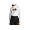 Polo Ralph Lauren FW23 Three Pony Embroidered Pattern Long Sleeve Fleece Hoodie Women Hoodies White WMPOKNIN6820188-100