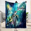 Ocean Animal Flannel Blanket - Soft and Comfortable, Suitable for Sofas, Beds, Offices, Travel, All Seasons, and A Great Gift for The Holidays.