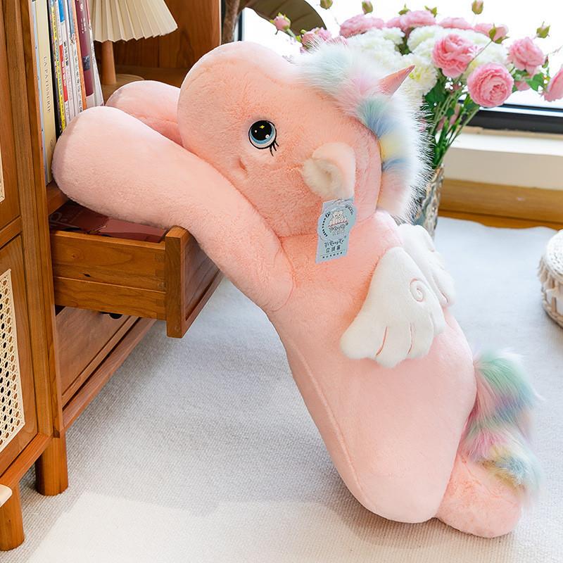 Unicorn Plush Pink Toy Cartoon Stuffed Animal Doll Decoration Kids Gift Cute