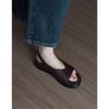Sheepskin version~ Leather retro cross-strap platform Roman shoes women's summer new casual beach comfortable open-toed sandals