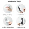 Bathroom Paper Towel Holder Stainless Steel Storage Shelf with Cat Design Mount Organization for Guest House Travel Fridge