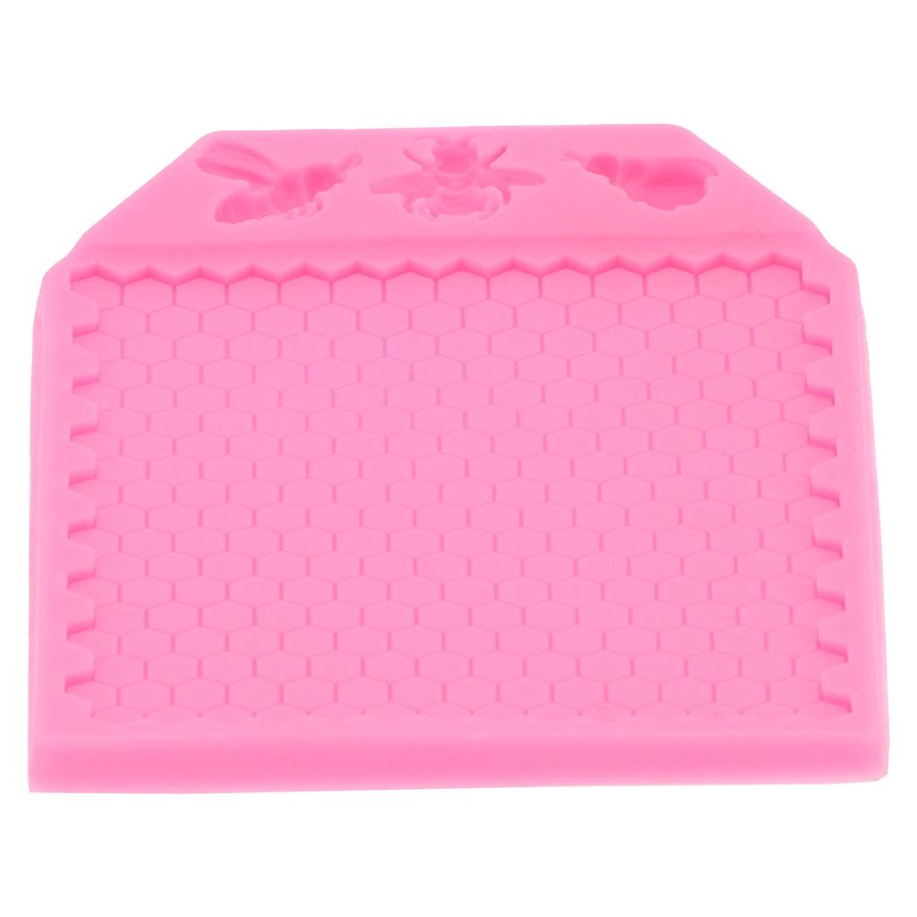 Zellenförmige Silikon-Fondantform DIY Schokoladendekorationsform Backwerkzeug für die KücheRosa