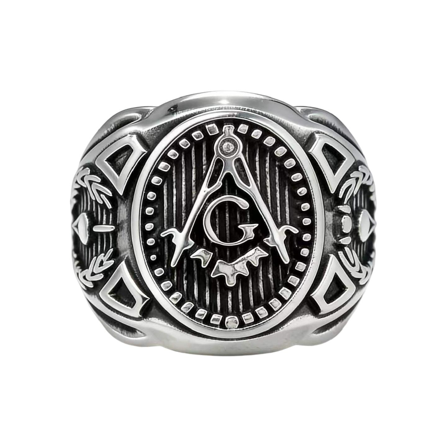 2026 European and American Men s Jewelry Personalized Retro Oval Ring No. 7