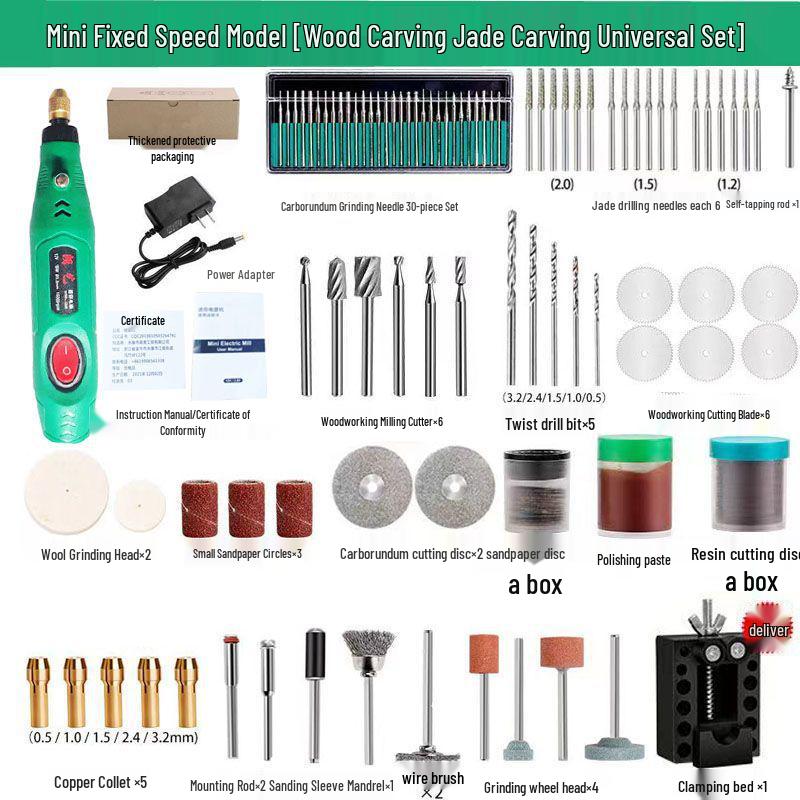 Mini Handheld Electric Grinder: Wood Carving, Jade Polishing, and Engraving Tool