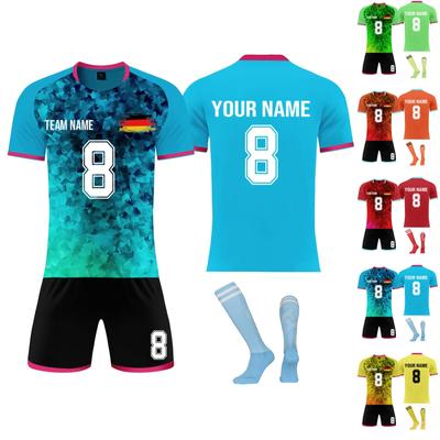 Personalised Shirts Kit Mens Girls With Name Number Custom Football Jerseys For Boys Training Suit